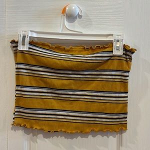 Yellow Striped Tube Top